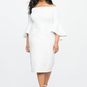 Eloquii White Off-Shoulder Dress